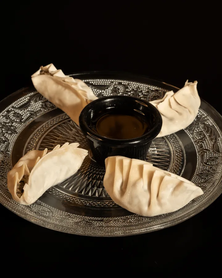 Duck à l'orange gyozas